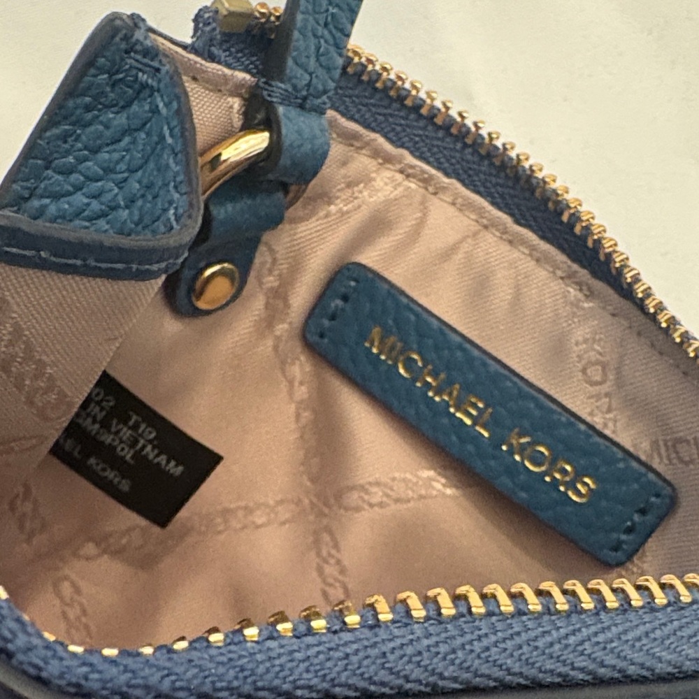 Michael Kors Blue Wristlet with Gold Accents - Picture 6 of 7